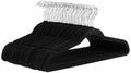 Slim Velvet Non-Slip Suit Hangers, Black, 50-Pack W514610