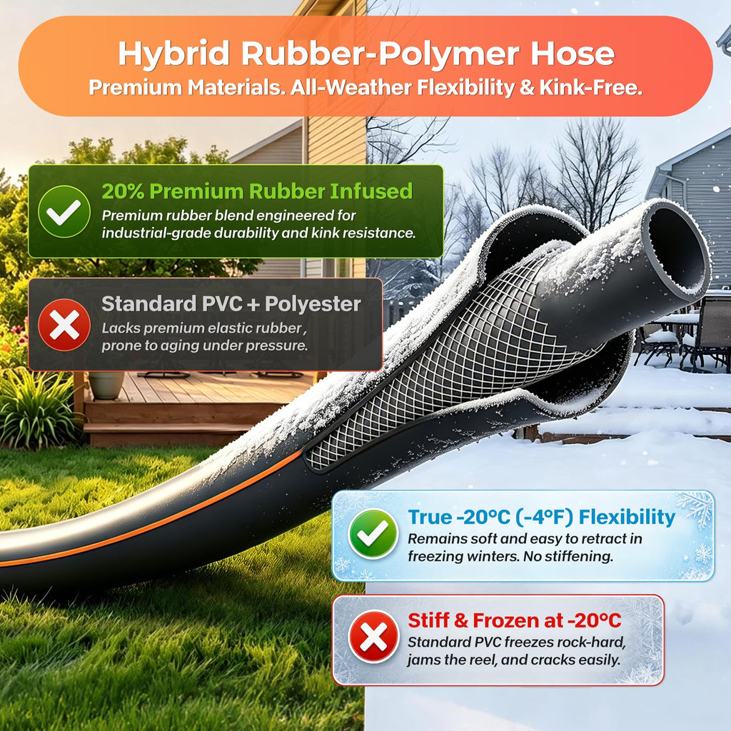 Retractable Rubber Garden Hose Reel Y4946