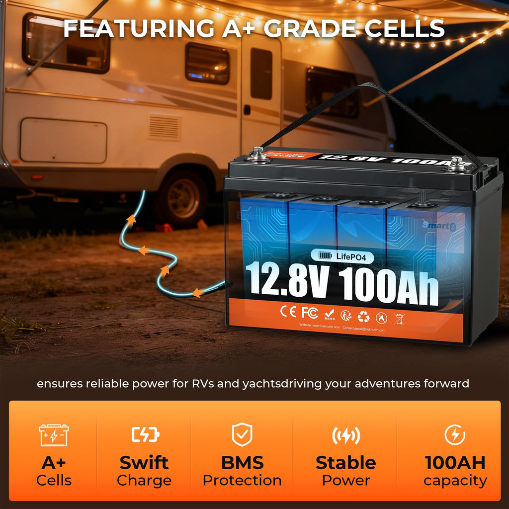 12V 100Ah LiFePO4 Lithium Battery with Bluetooth L69957