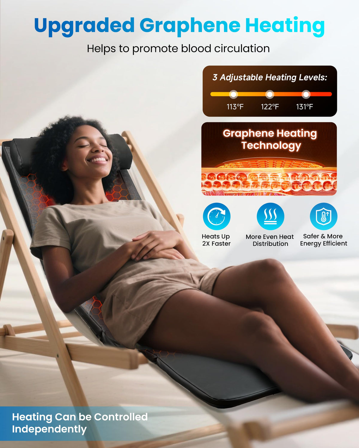 Graphene Heating Full Body Massage Mat with Heat L112