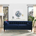 Navy Blue Velvet Tufted Sofa Z9932