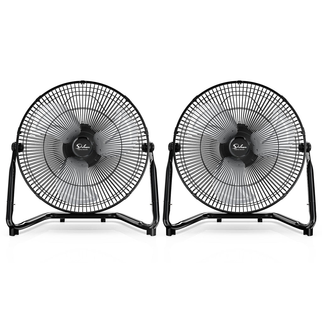 20" 3-Speed High Velocity Industrial Floor Fan, 2 Pack V6673
