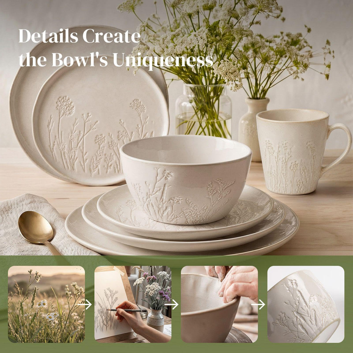 32 OZ Ceramic Soup Bowls Set of 4 K833096