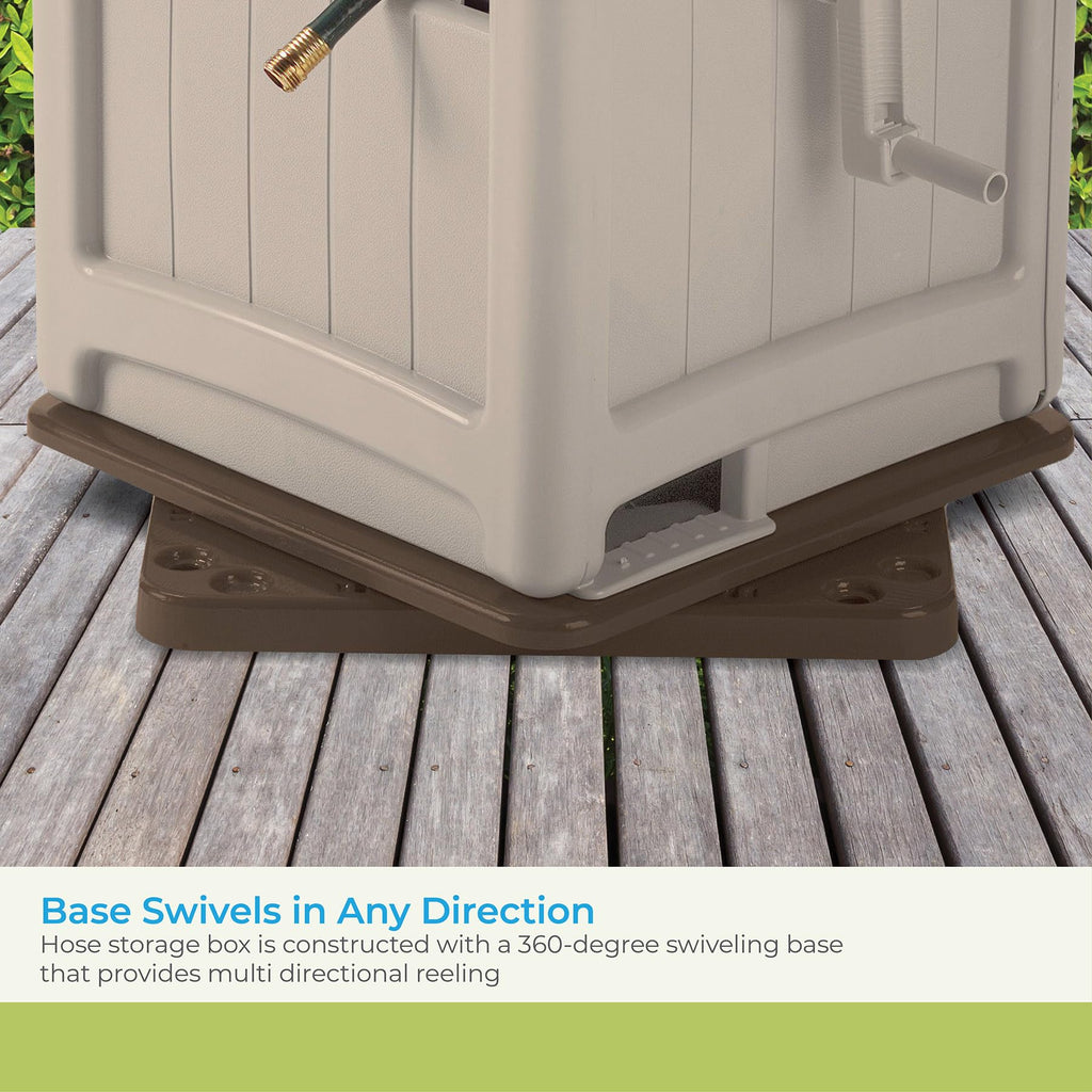 Swivel Hideaway Hose Reel with Crank Handle V90127