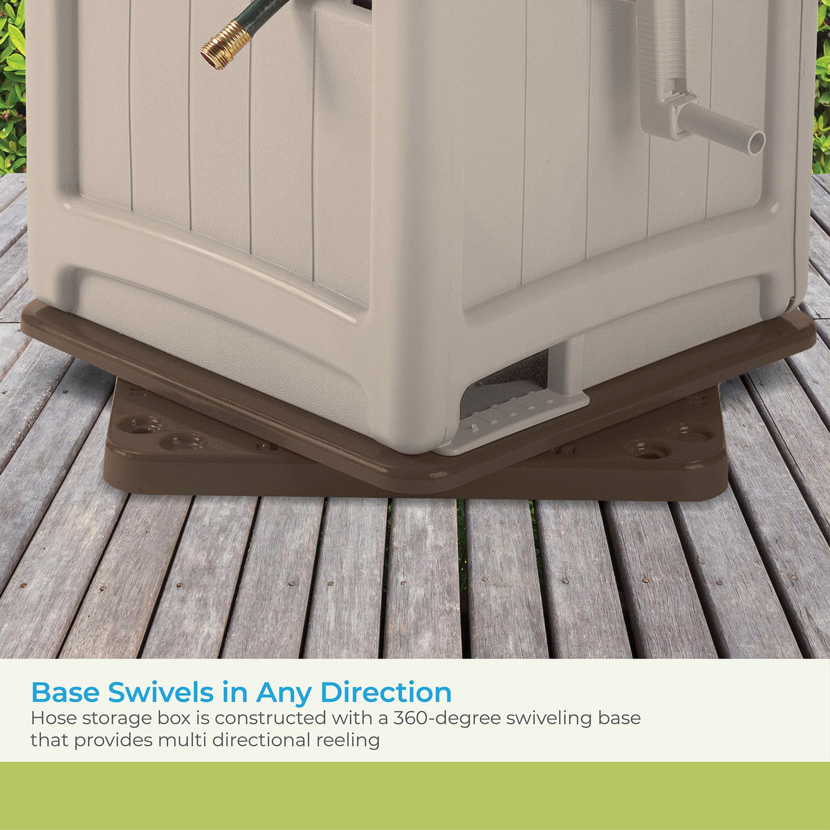 Swivel Hideaway Hose Reel with Crank Handle V90127