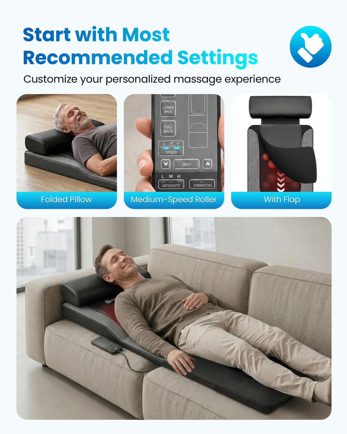 Graphene Heating Full Body Massage Mat with Heat L112