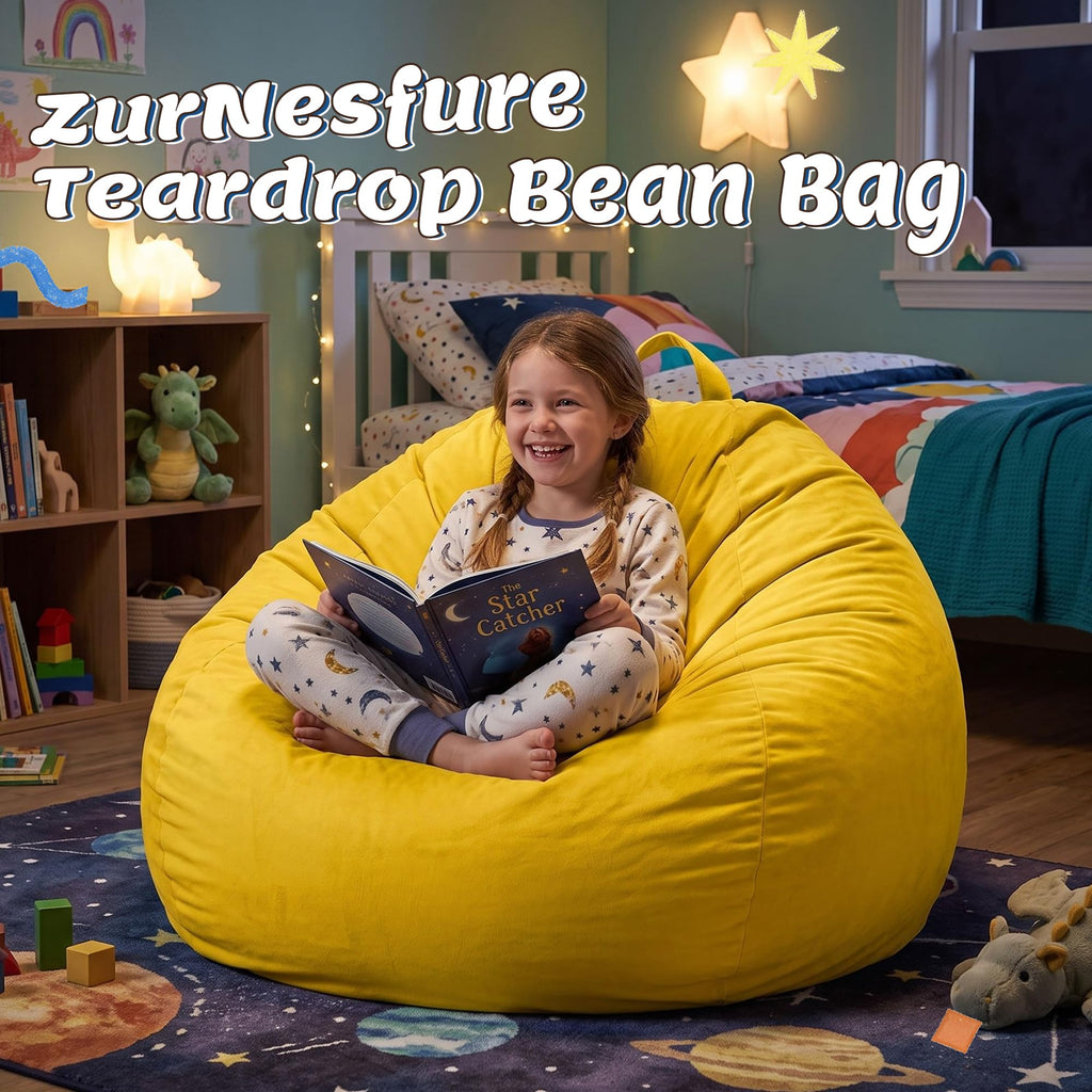 Bean Bag Chair Yellow 2FT K67682