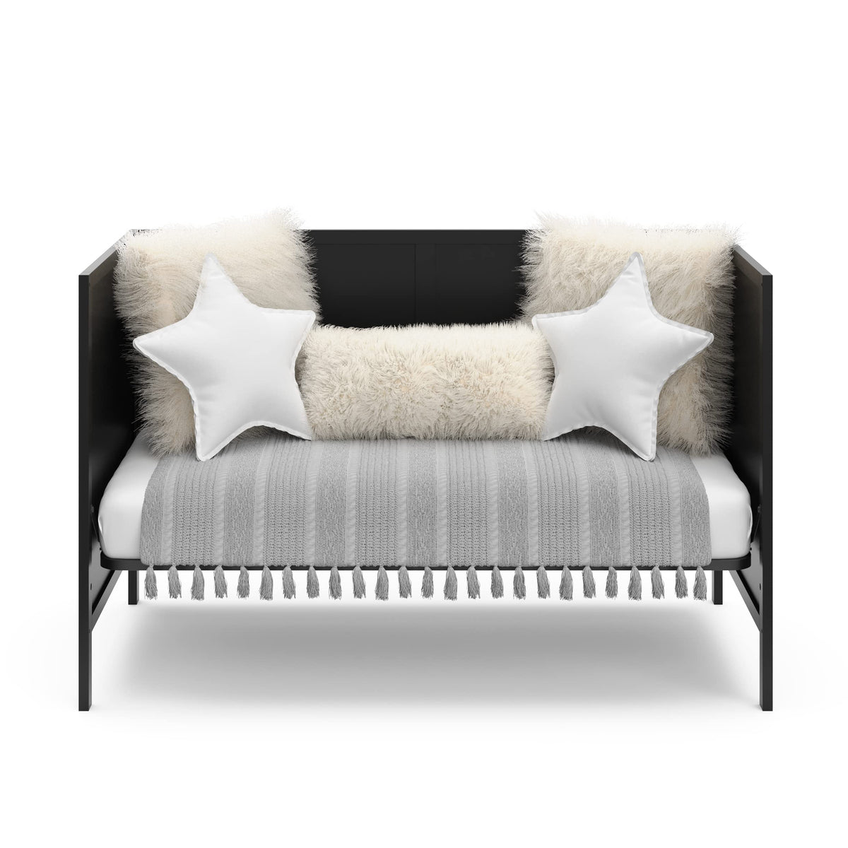 Black Crib and Mattress U402