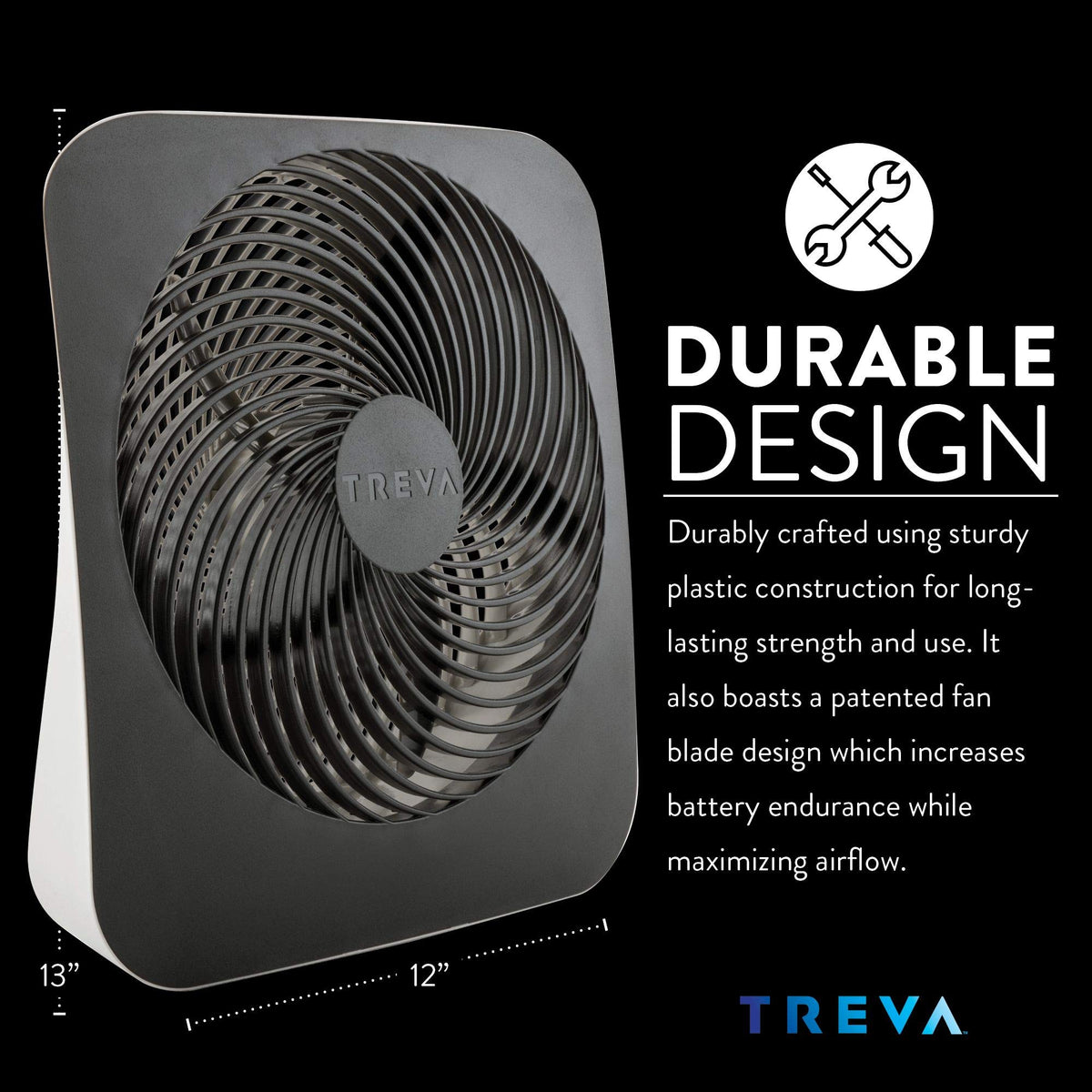 10-Inch Portable Battery Fan with 2 Cooling Speeds E231