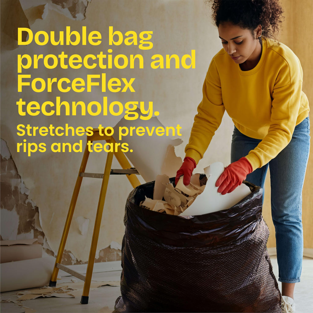 30 Gallon Unscented Heavy Duty Drawstring Trash Bags, 50 Count V63812