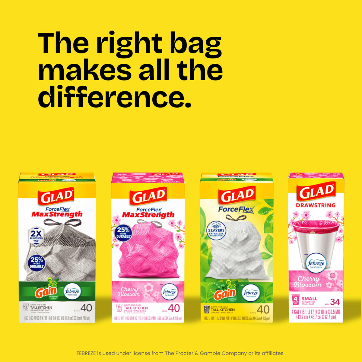 30 Gallon Unscented Heavy Duty Drawstring Trash Bags, 50 Count V63812