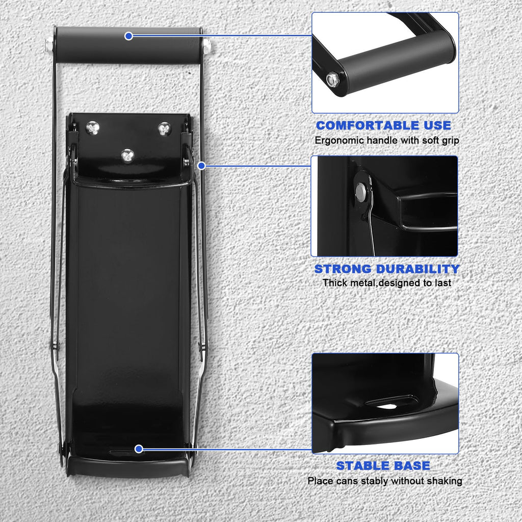 Heavy Duty Wall Mounted Stainless Steel Can Crusher with Built-in Bottle Opener N289281