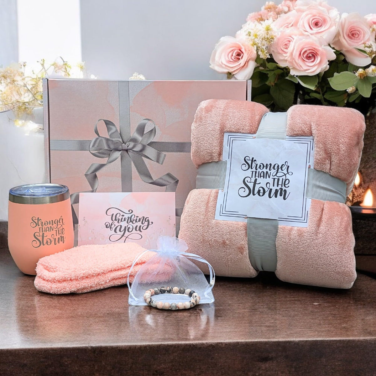 Pink Blanket & Tumbler P9561