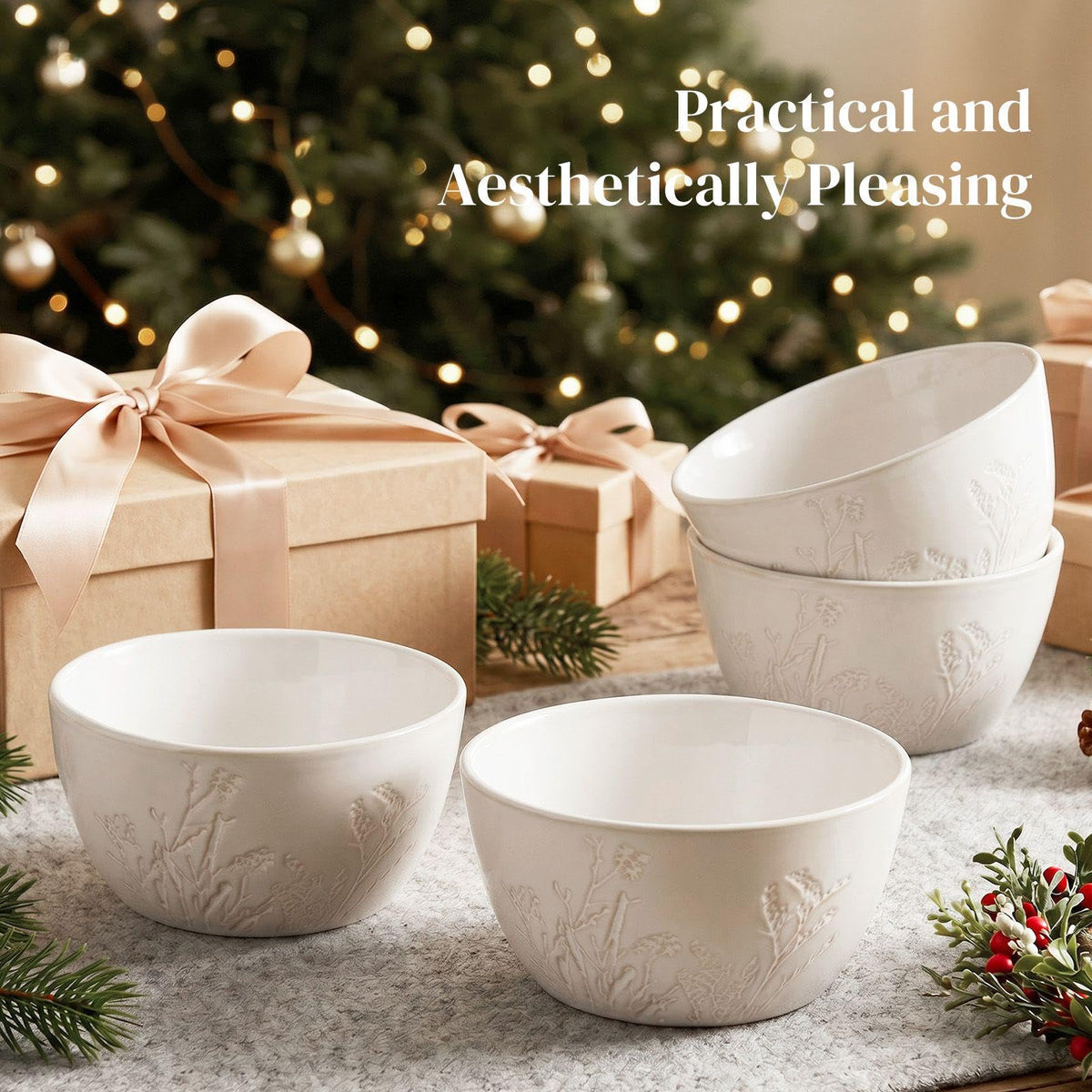 32 OZ Ceramic Soup Bowls Set of 4 K833096