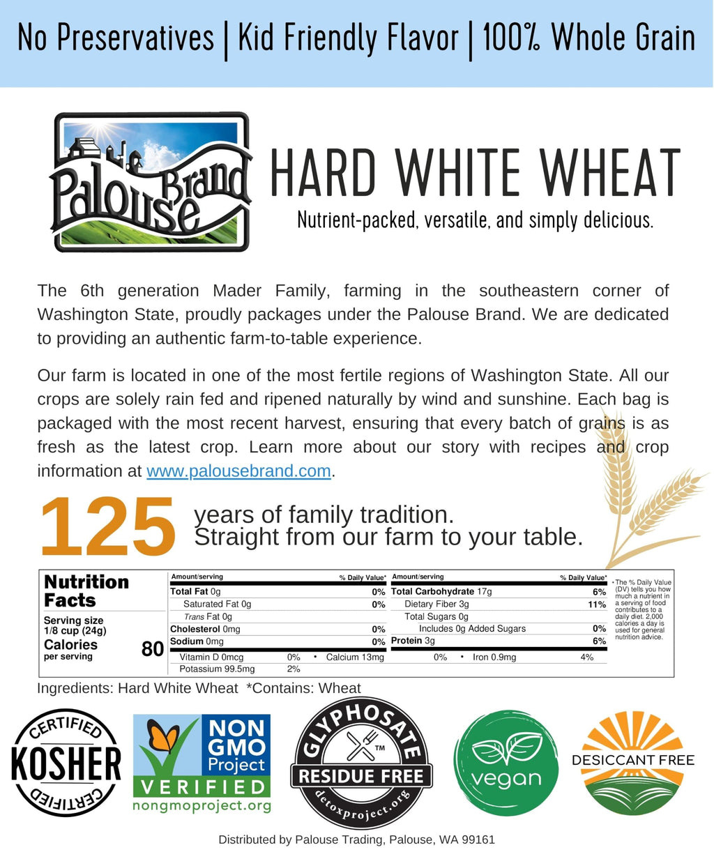 White Red Wheat Berries 100 LBS 4-25 lb bags F85700