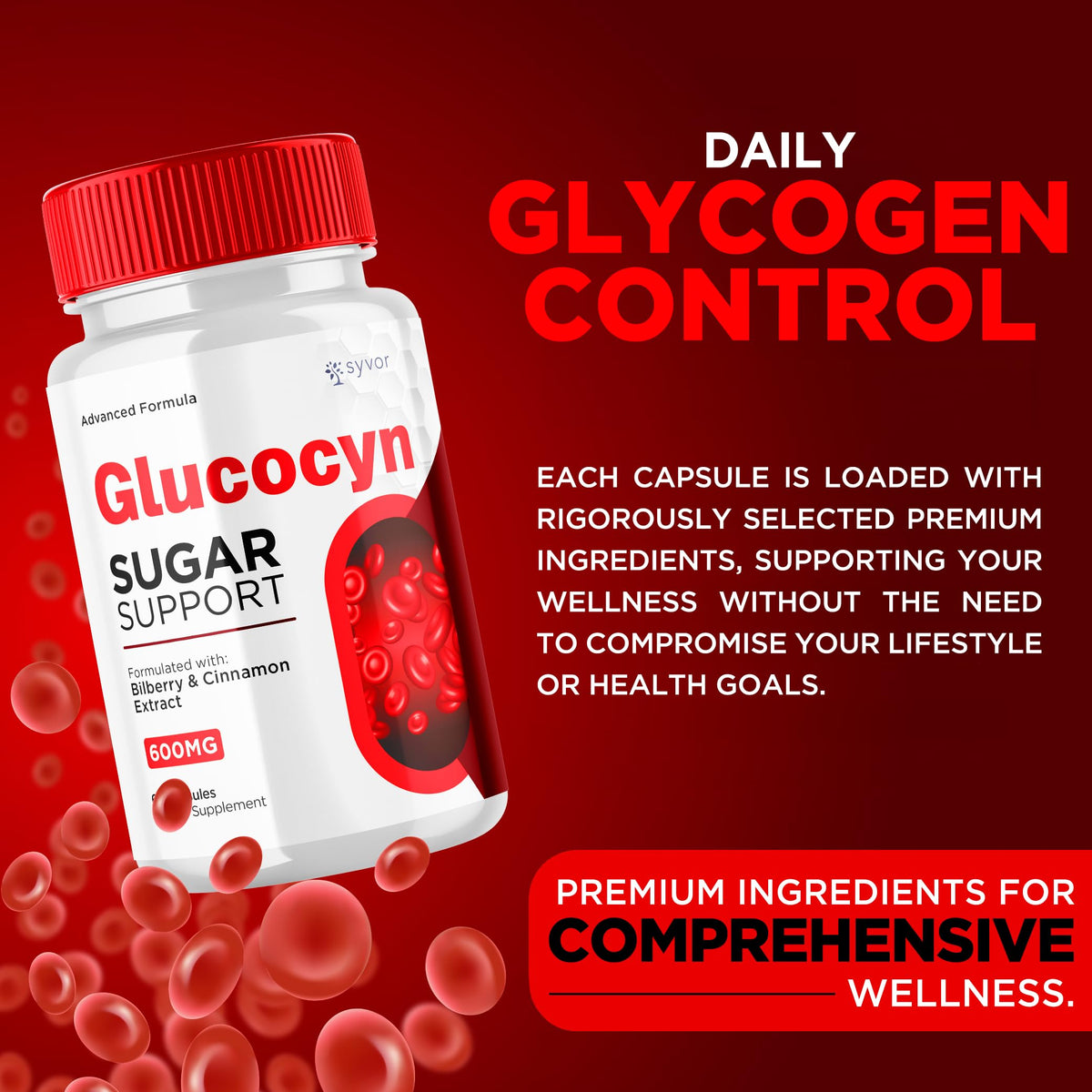Glucocyn Capsules 300 Capsules W684137