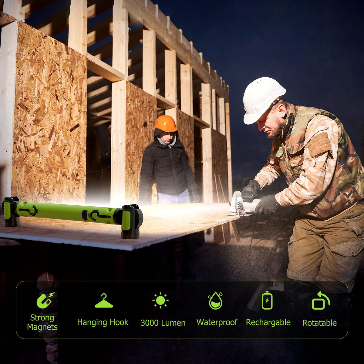 3000LM Magnetic Rechargeable LED Work Light U4705