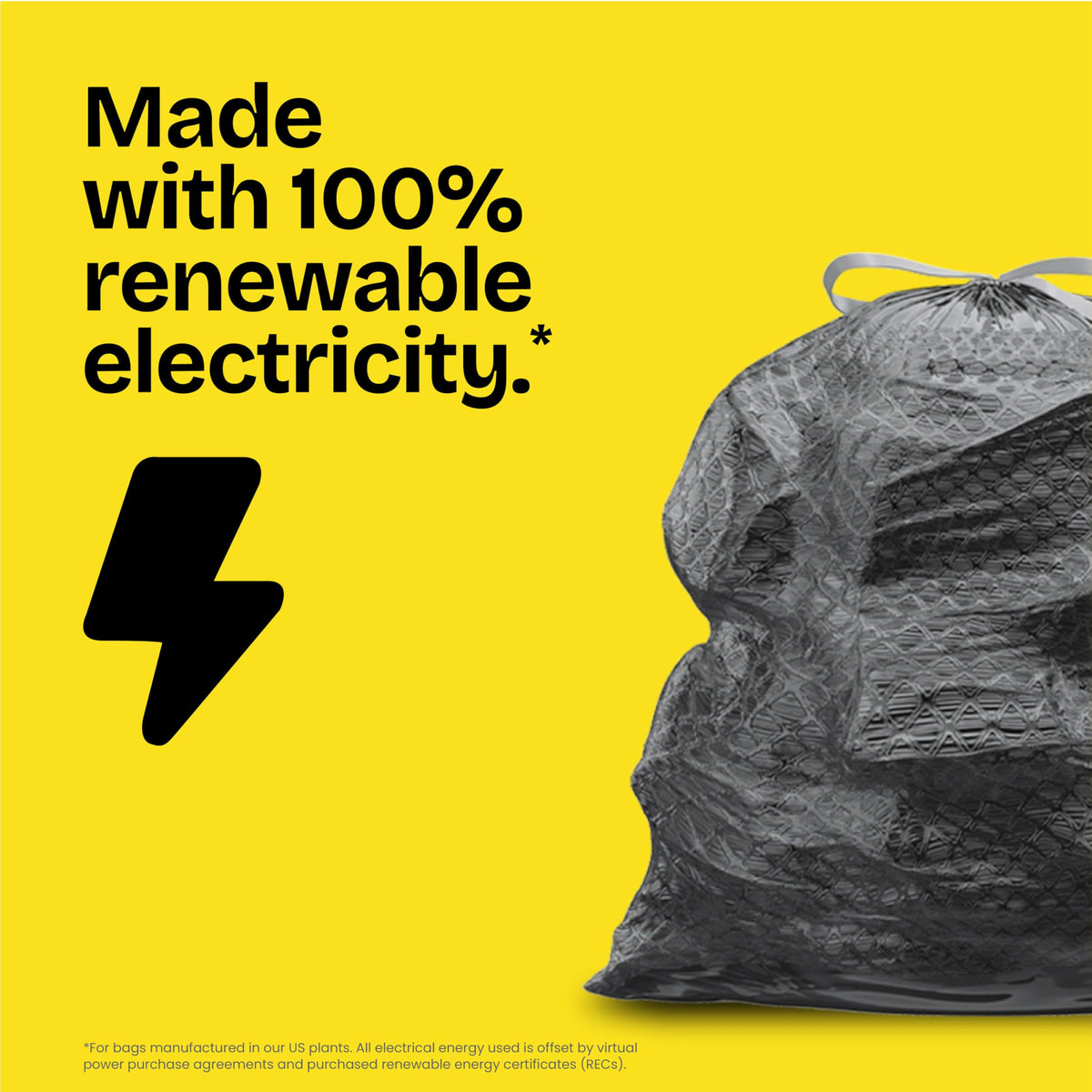 30 Gallon Unscented Heavy Duty Drawstring Trash Bags, 50 Count V63812