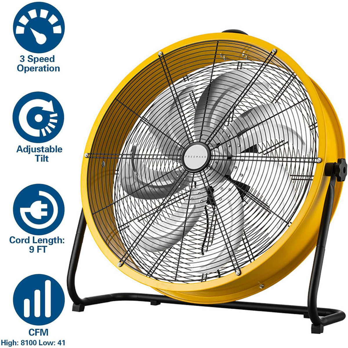 20 Inch 3 Speed Heavy Duty Metal Drum Fan Z69941