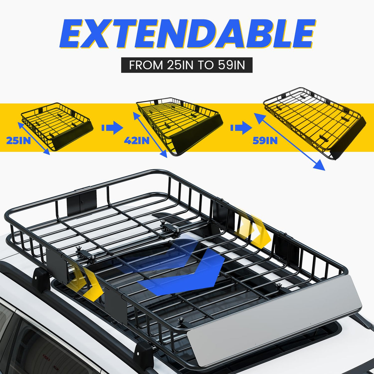 Adjustable Roof Rack Cargo Carrier S55393
