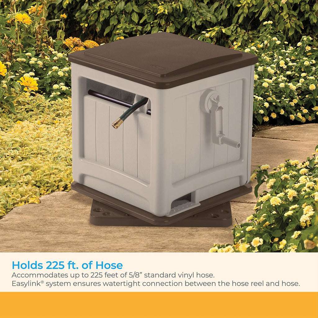 Swivel Hideaway Hose Reel with Crank Handle V90127