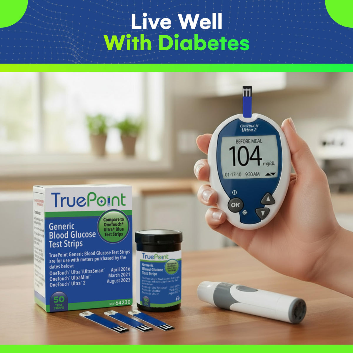 Blood Glucose Test Strips 50 Count M8890