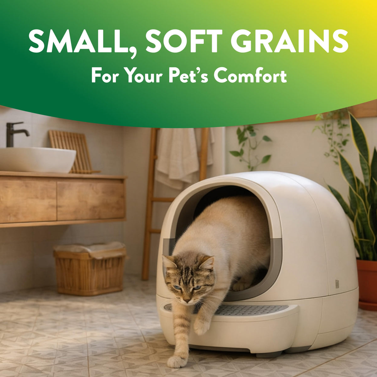 Plant-Based Clumping Cat Litter Unscented 15 Lbs F604823