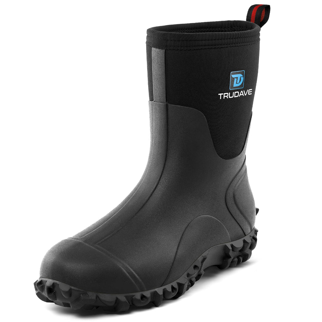 6mm Neoprene Insulated Mid Calf Waterproof Rubber Work Boots X64354