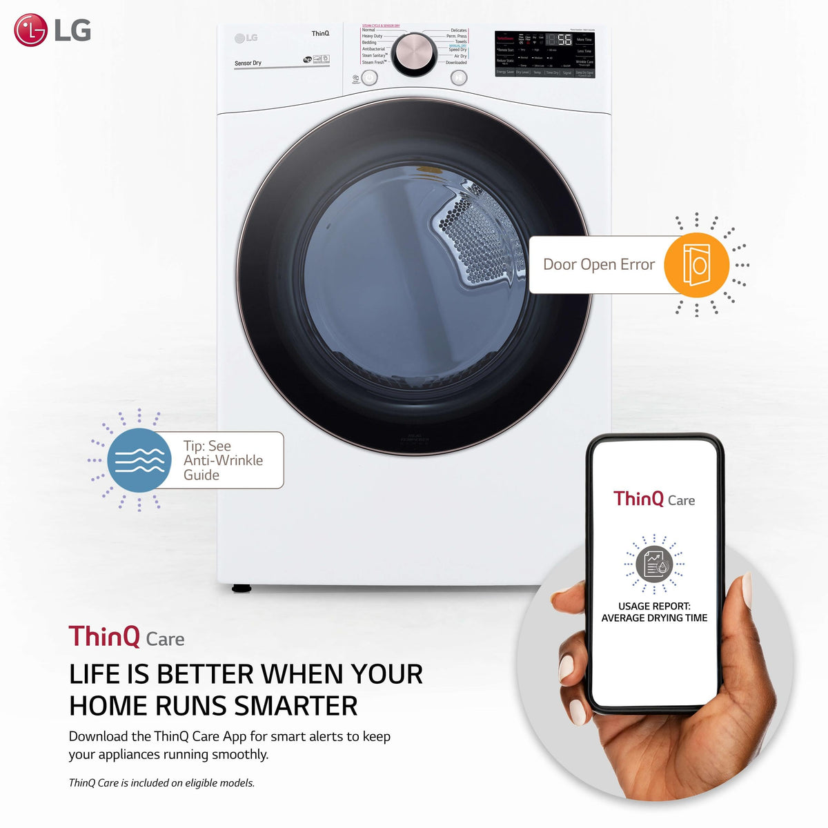 7.4 Cu. Ft. Vented Electric Dryer in White H46180