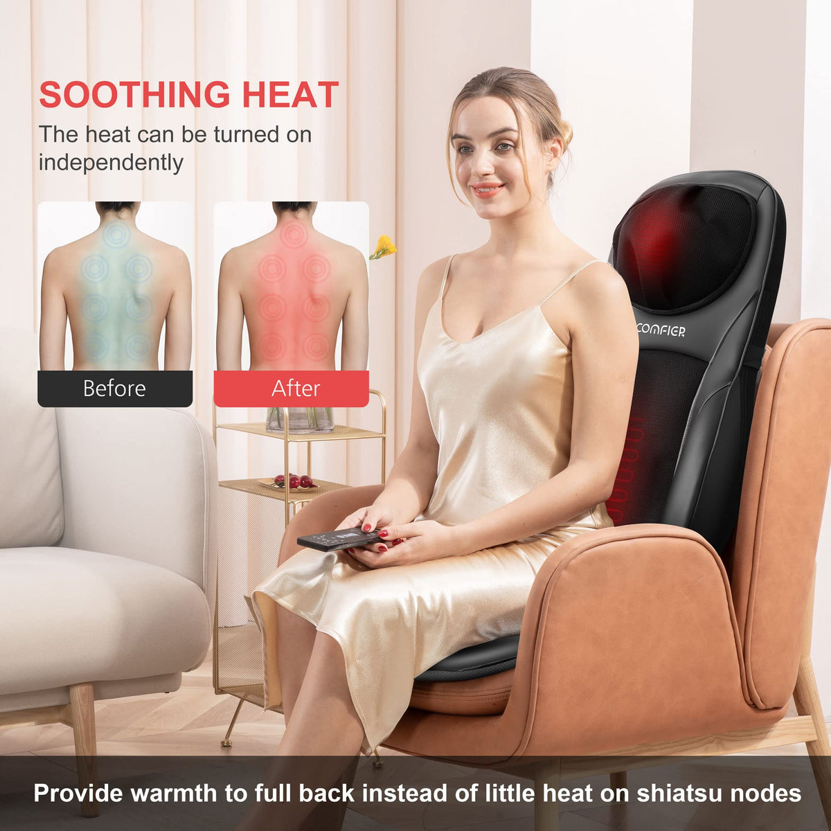 Shiatsu Neck Back Massager with Heat J6483