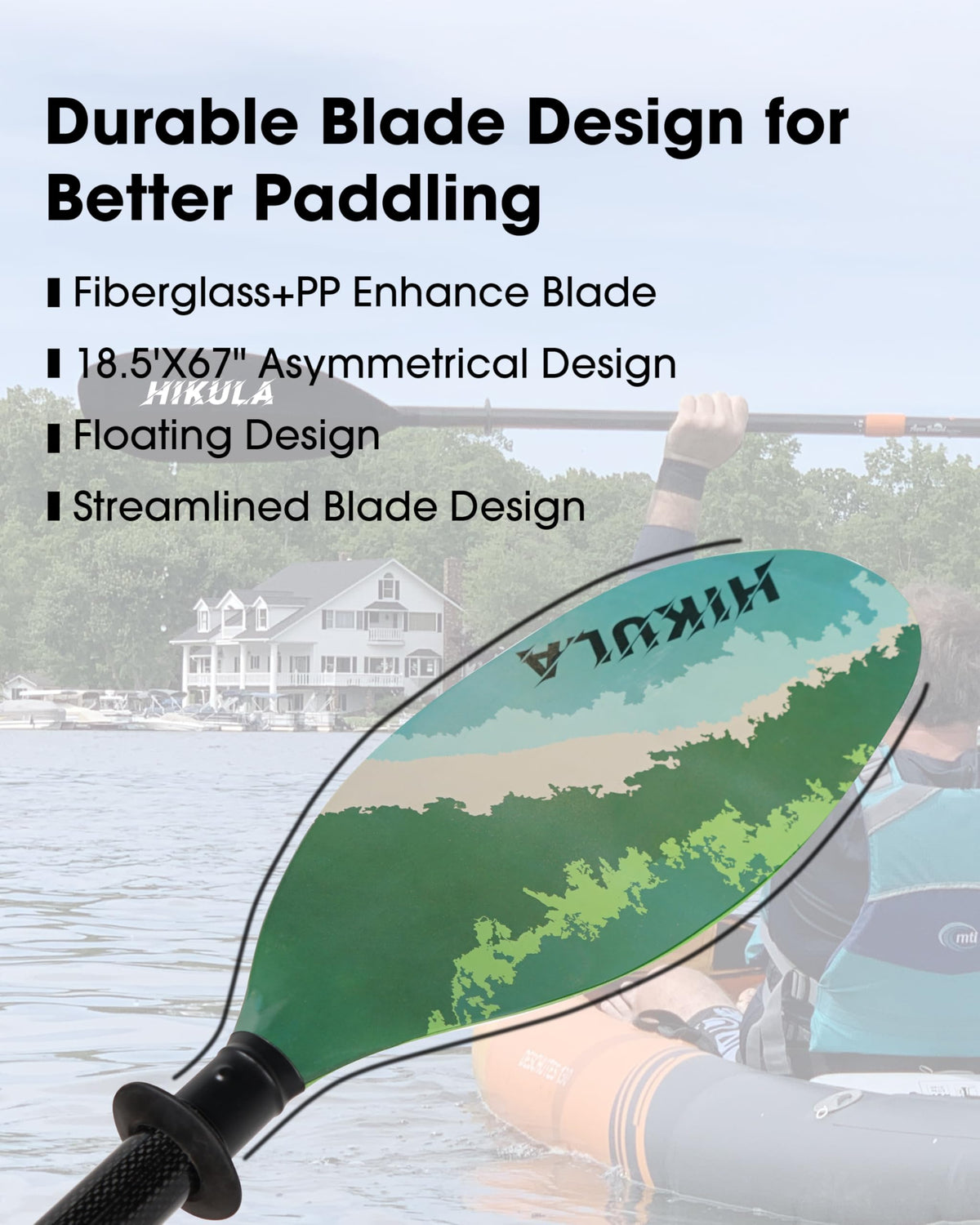 Adjustable Carbon Fiber Shaft Kayak Paddle 4 Piece X68715