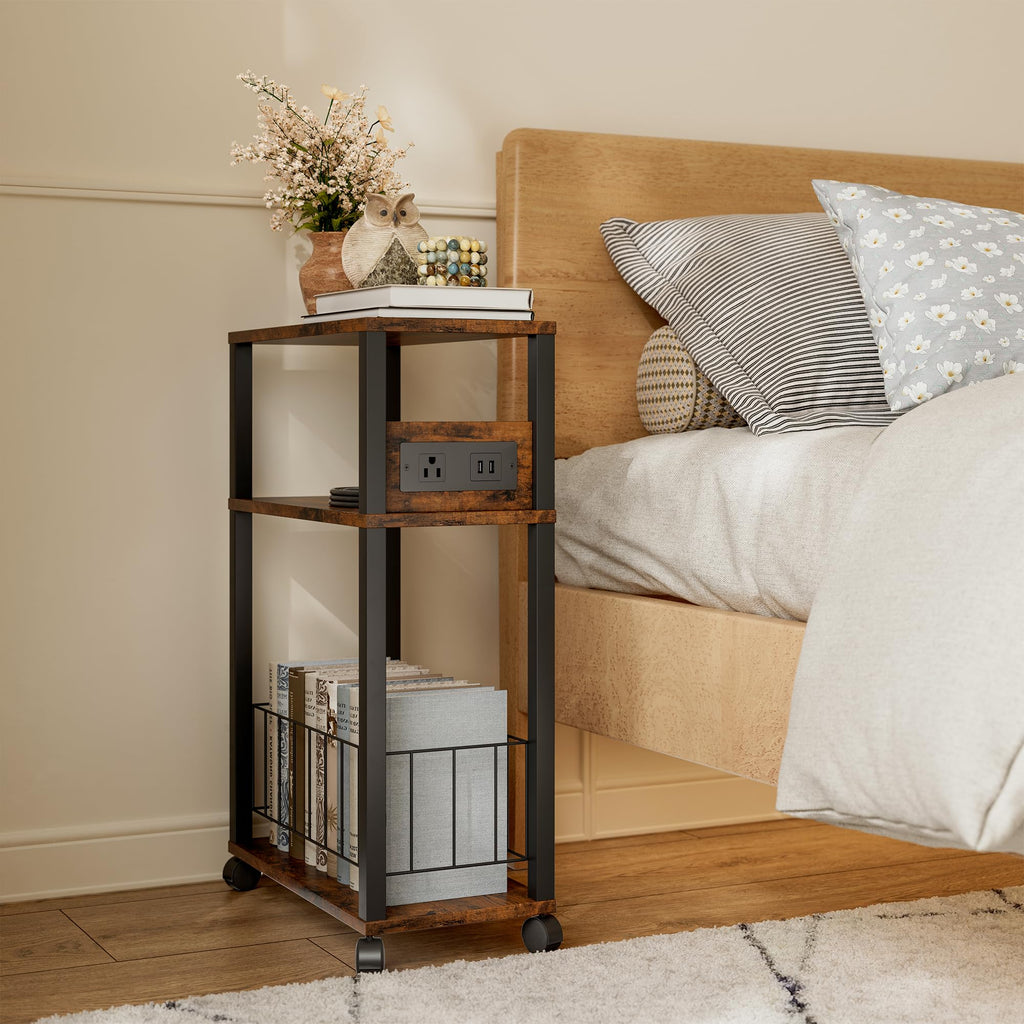Rolling Side Table with Wheels L245827