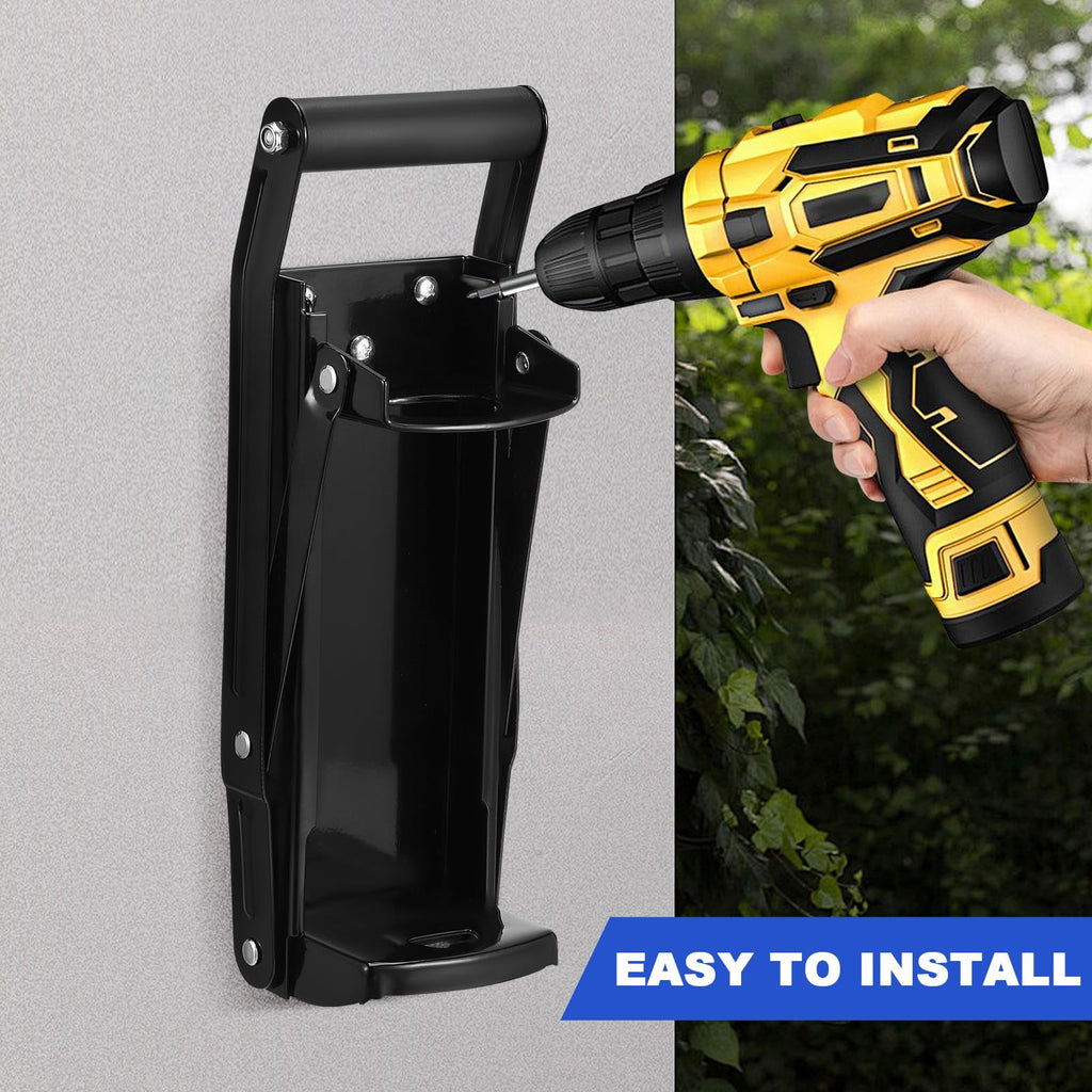 Heavy Duty Wall Mounted Stainless Steel Can Crusher with Built-in Bottle Opener N289281