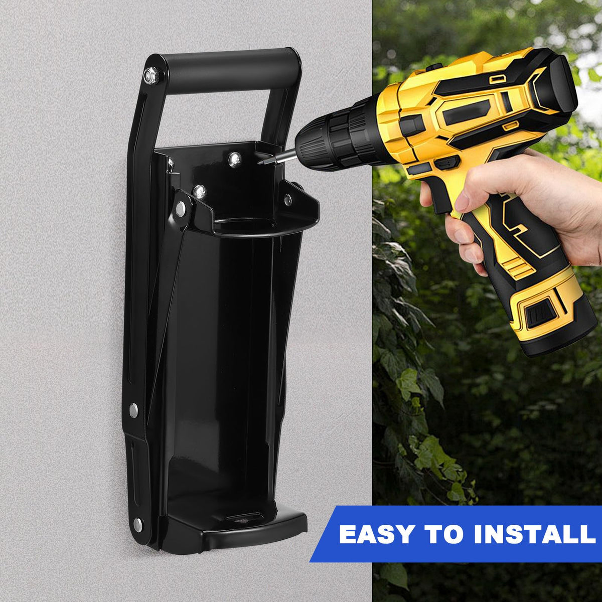 Heavy Duty Wall Mounted Stainless Steel Can Crusher with Built-in Bottle Opener N289281