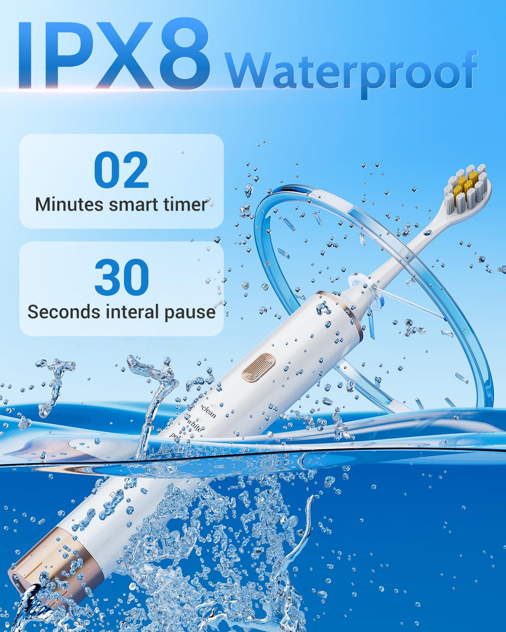 2 Pack Electric Toothbrush with 12 Replacement Heads L7269