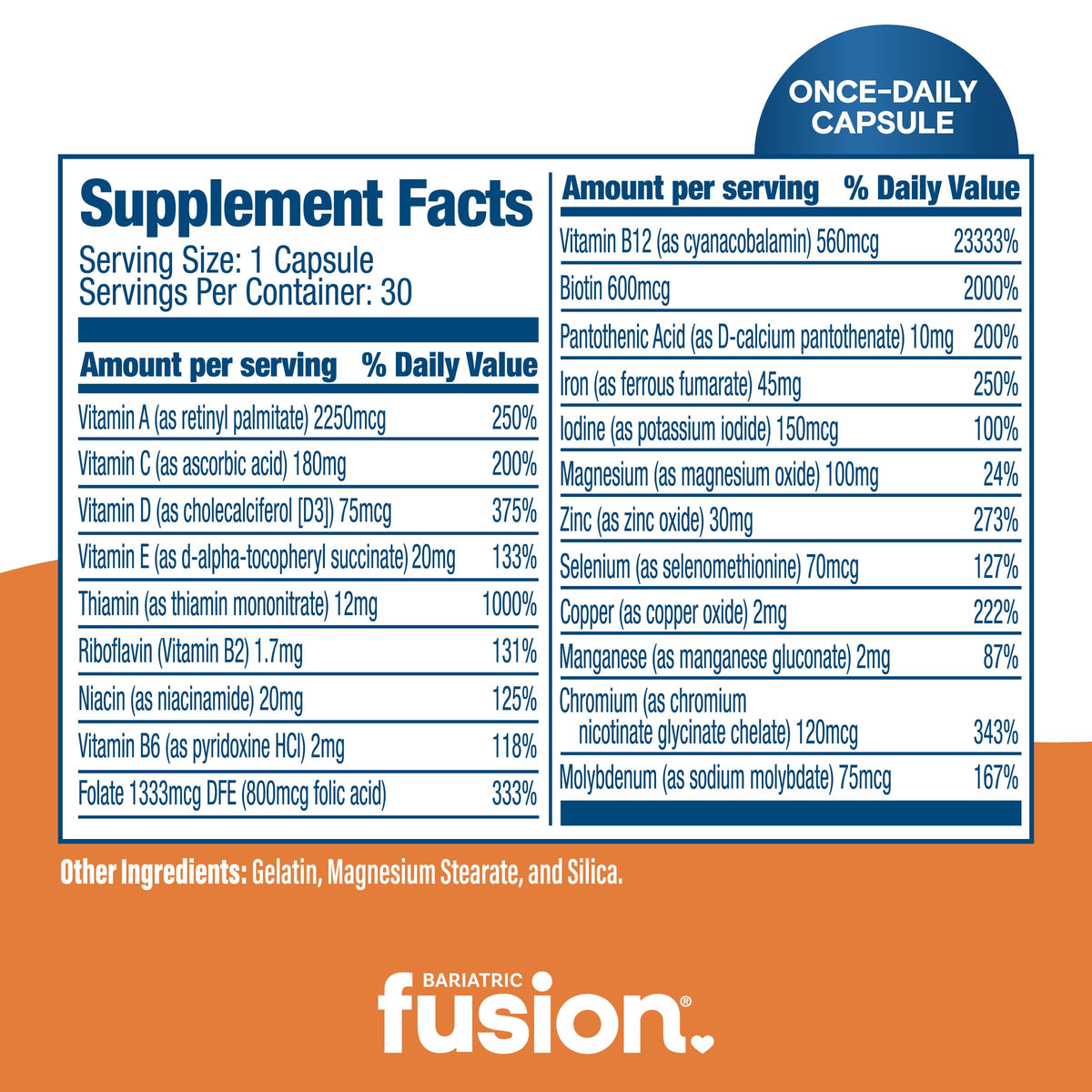 Multivitamin with Iron 30 Count W9746