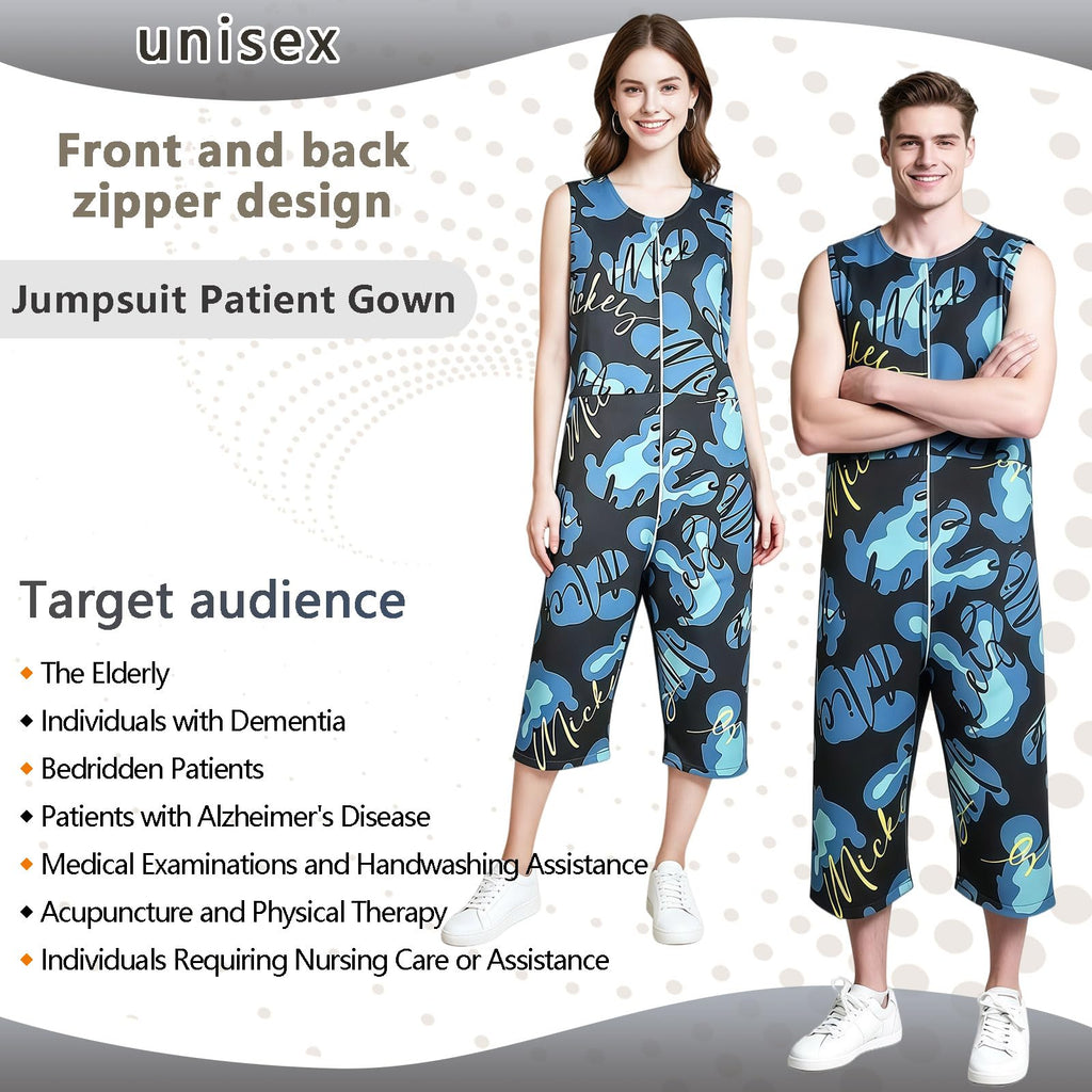 Blue Anti-Tampering Zipper Jumpsuit J35577