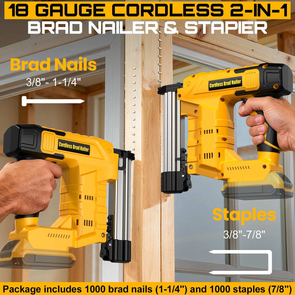 18 Gauge Cordless Brad Nailer & Staple Gun A4753