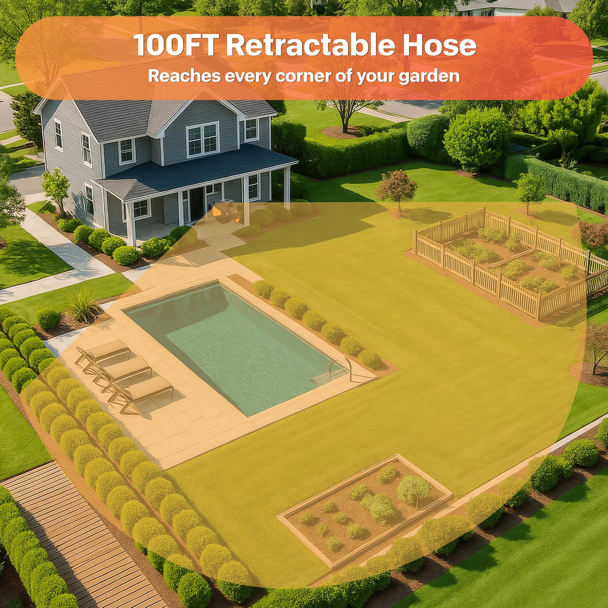 Retractable Rubber Garden Hose Reel Y4946