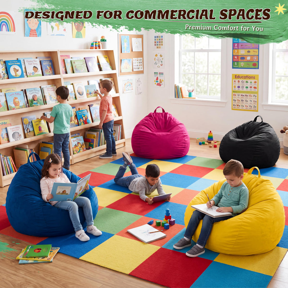 Bean Bag Chair Yellow 2FT K67682
