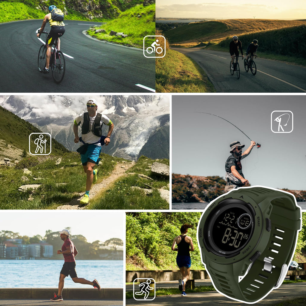Men's Digital Waterproof Sports Watch L377970