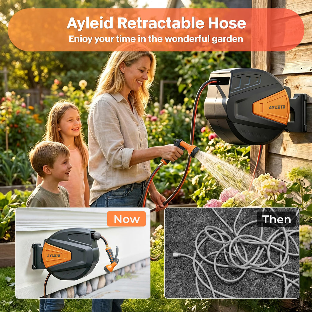 Retractable Rubber Garden Hose Reel Y4946